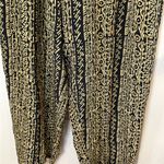 Ellen Tracy Bohemian Black and Gold Silk Pants Photo 4