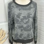 Splendid Women's Leaf Camo Crewneck Sweatshirt Gray Size S Casual Long Sleeve Photo 10