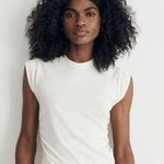 Madewell Womens cream colored Side-Cinch Muscle Tee Photo 0