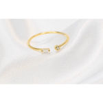 Boutique Dainty 14k Gold Filled Baguette‎ Solitaire Diamond Simulant Ring Photo 7