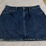LEVI'S Distressed Zip Fly Denim High Waist Skirt Size 26 EUC Blue Photo 0