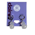 🎄Glow in the Dark Rubber Duck Hoop Earrings White Photo 3