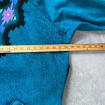Sundance Vintage  Denim Jacket Southwestern Teal Aztec Print Acid Wash‎ USA Large Photo 8