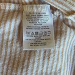 Anthropologie Postmark Beige and White Striped V-Neck Top Photo 3