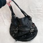 B Makowsky Black Leather Shoulder Bag Photo 2