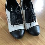 Viva black and white shoes wingtip tap like shoes size 36 (5.5) Black Photo 0