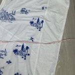 ZARA white kaftan tunic maxi dress blue embroidery Mediterranean coastal M large Photo 4