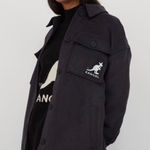 NWOT KANGOL x H&M Oversized Shirt Jacket in Charcoal Gray | Size M Size M Photo 0