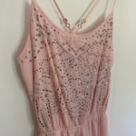 Hollister Sleeveless Studded Light Pink Romper ~ Open Racerback ~ Women’s Size M Photo 3