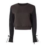 3.1 Phillip Lim Gray Crop Sweatshirt XS Whimsigoth Tie Sleeves Designer $300 Photo 8