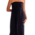 Lani Lau Solid Jazz Strapless Dress Navy Photo 0