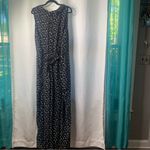 Lane Bryant  polka dot ruffle‎ trim sleeveless jumpsuit size 28 Photo 2