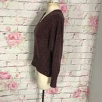 Abound 🔥5 for $25 sale🔥  burgundy NWT fuzzy furry v neck sweater Photo 5