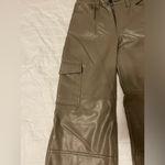 Abercrombie & Fitch Abercrombie size 26 regular 90s relaxed high rise gray leather cargo pants Photo 4