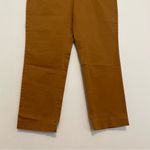 Lands' End LANDS’ END Mid Rise Slim Leg Chino Crop Pants Brown Cotton Cropped Chinos Work 8 Photo 5