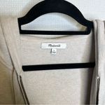 Madewell | Large Cream Full Zip-Up Hoodie Sweater Grey Photo 4