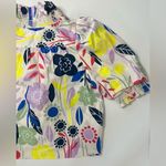 Karlie Like New Multicolor Floral Ruffle Puff Sleeve Blouse – Size Large Photo 3