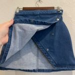 We The Free Notched Denim Wrap Denim Skirt Photo 5