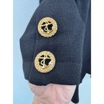 St. John Collection Marie Gray Santana Knit Blazer Jacket Size 10 Gold Buttons Photo 3