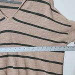 J. Jill Peach and Green Oversized Striped Hoodie Pullover Size XL Photo 6