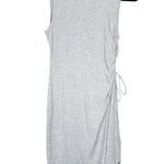 Theory  Rimaeya DR Rubric Ruched Side Tie Jersey Knit Tank Dress Size Small Gray Photo 2