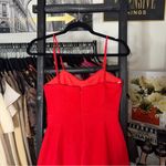 Forever New Ever New Melbourne Red Corset Style Flounce Hem Mini Linen Blend Dress Womens 2 Photo 7