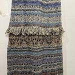 Cecilia Prado Crochet Lace Cold Shoulder V Neck Metallic Maxi dress Photo 10