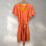 Tanya Taylor  "Paris" Orange Floral Wrap Dress Sz 14‎ Photo 2