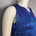Handmade  Flapper Dress Fringe Blue 1920s‎ Great Gatsby Party Halloween Costume Photo 8