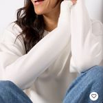 Spanx AirEssentials Crew Neck Pullover Sweatshirt Powder Large Photo 2