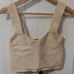 NWT Sincerely Jules Ribbed Bralette Women's Medium Nude/Beige Tan Photo 0