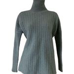 Garnet Hill  Turtleneck Sweater Size XS Relaxed  Blue Lambs wool Angora Photo 0