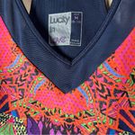 Lucky In Love Colorful Racerback Golf Tennis Tank Top Sz M Pickleball Bralette Pink Size M Photo 5