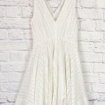 Sandro  Bliss white crochet lace v neck fit and flare dress medium Photo 2