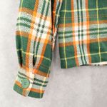 Green Flannel Plaid Long Sleeve Shacket Jacket Western VTG Coat Button Up Small Photo 5