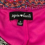 Sequin Hearts Summer Dress Pink Black Mixed Print Sleeveless Casual Dress Small Photo 1