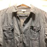 Per Se  Long Sleeve Chambray Button Down Shirt Photo 2