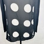 Allison Taylor  Blouse Top Long-Sleeve Dot Print Size M Rayon Blend Stretch Photo 2