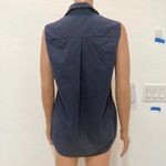 Akris Punto 6 cotton ruffle sleeveless button front blouse top TS 2959 Photo 6