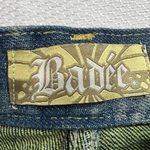 Dolls Kill BADEE High Waisted Ribcage Contrasted Color FlareDenim Pants Photo 3