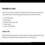 Kate Spade  Gold Multi color Firework Floral Studs Earrings Photo 1