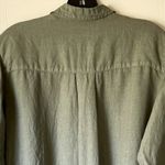 Frank & Eileen  Rory Linen Maxi Shirt Dress Olive Green Long Sleeve Small EUC Photo 6