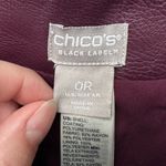 Chico's Chico’s Black Label Faux Leather Pants – Burgundy Photo 4