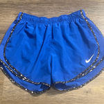 Nike  Women's Royal Blue Lined Athletic Running Drawstring Waist Shorts Large Photo 0
