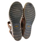 Keen  Skyline Wedge‎ Sandal Brown Fabric Leather Strap Sandals Heels Women's 8.5 Photo 6