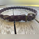 NY&Co Braided Leather Belt Brown Photo 0