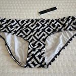 Alex Marie Geo Black & White Mid Waist Bikini Bottom Swim Size 12 Photo 0