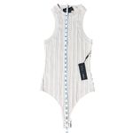 barney's new york x Forever 21 Ribbed Knit Bodysuit Beige Medium NWT Photo 7