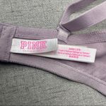PINK - Victoria's Secret Victoria’s Secret Pink Wear Everywhere T Shirt Bra Purple & Silver Lace 34DD Photo 7