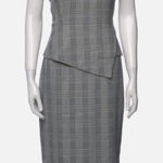 Ted Baker  Linnah Check Asymmetric Tailored Dress Size 3/ M Photo 0